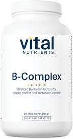Vital Nutrients B Complex - High Potency Methylated B Vitamins - Vegan - 120 Capsules