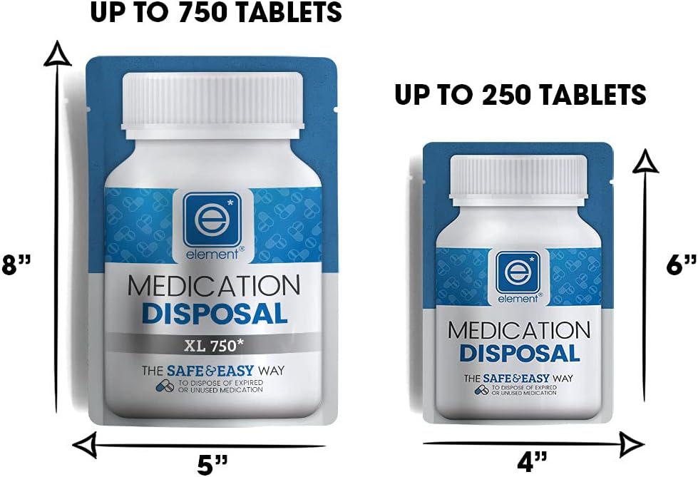 Element MDS XL 750 Sistema de Eliminación de Medicamentos (5 paquetes) con Soporte