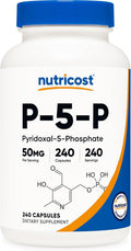 Nutricost P5P Vitamina B6 Activa 50mg, 240 Cápsulas (Piridoxal-5-Fosfato)