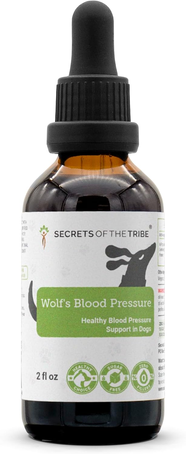Wolf's Blood Pressure de Secrets of the Tribe - Complemento Herbario Cardiovascular para Perros, 60 ml