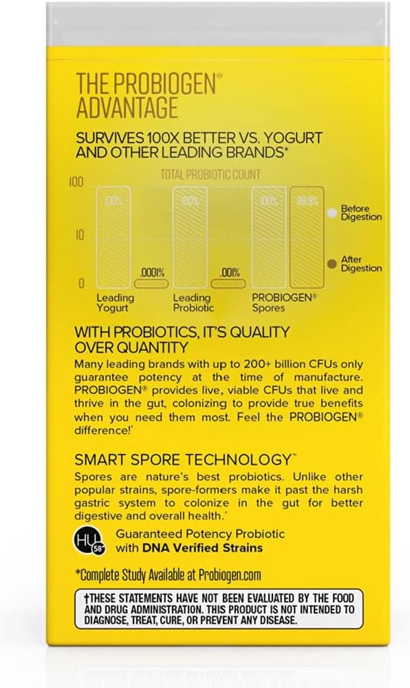 Probiogen Probiótico de Esporas - Probiótico de Esporas para el Equilibrio Digestivo - 30 Cápsulas