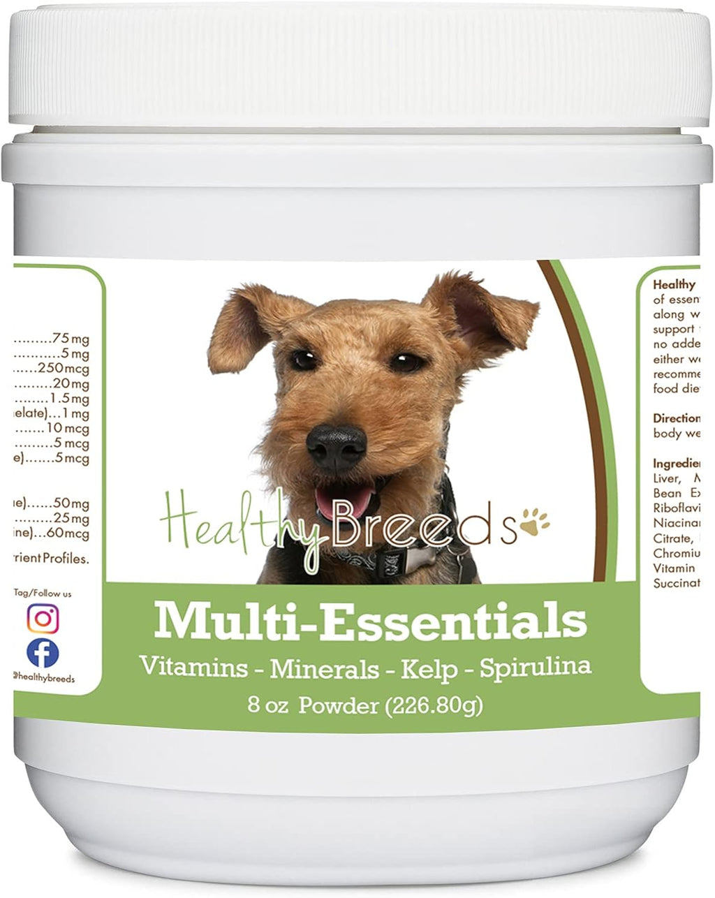 Healthy Breeds Welsh Terrier Multi-Essentials Polvo para Perros - Suplemento de Vitaminas y Minerales - 227 g