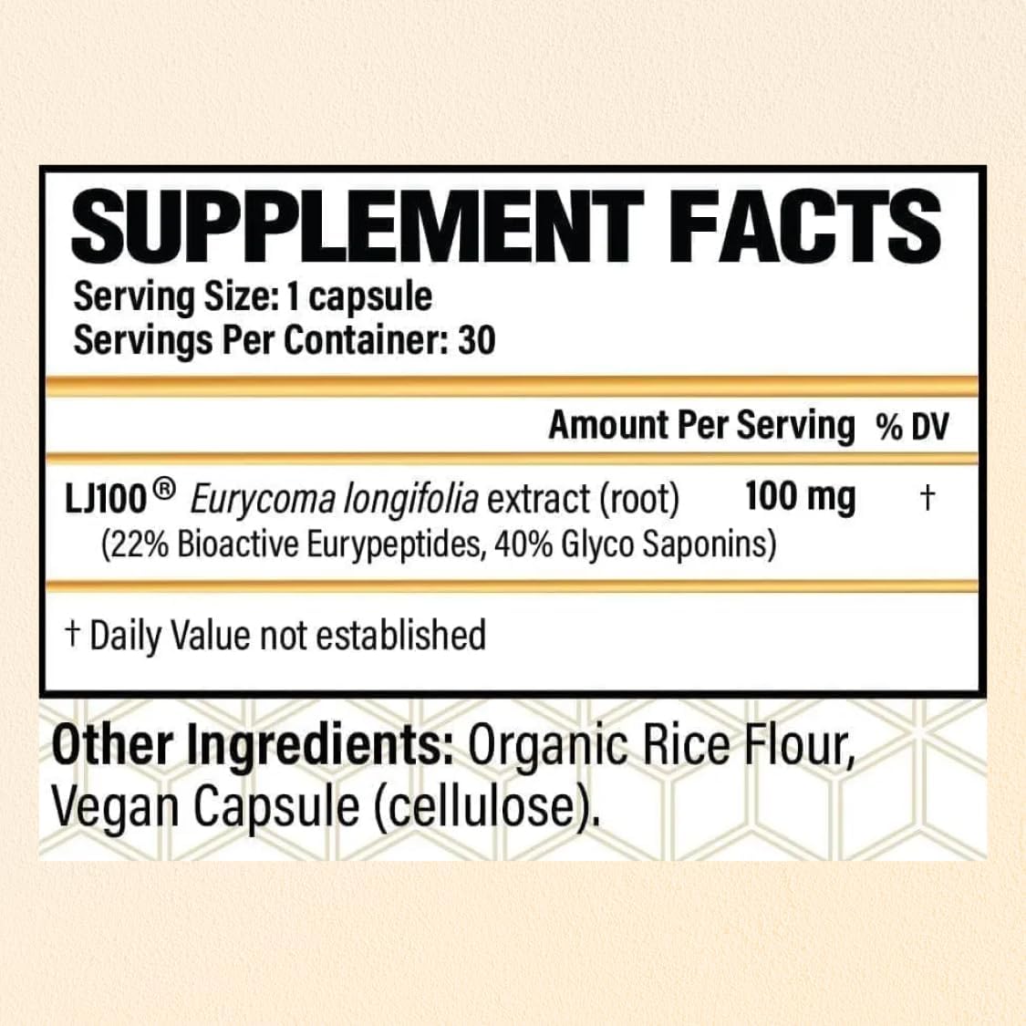 CHOQ Tongkat Ali Extract 100mg - LJ100 Longjack - 30 Cápsulas