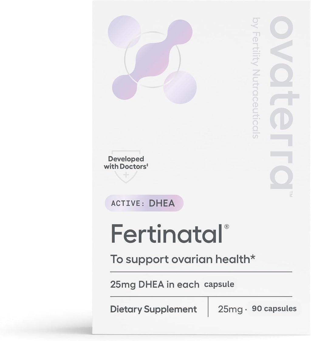 Fertinatal DHEA Micronizado 25mg para Mujer - Suplemento de Fertilidad Natural - 90 Cápsulas