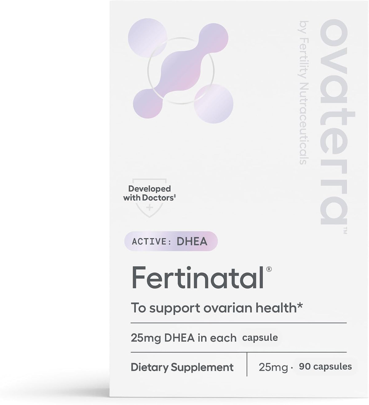 Fertinatal DHEA Micronizado 25mg para Mujer - Suplemento de Fertilidad Natural - 90 Cápsulas – Image 1