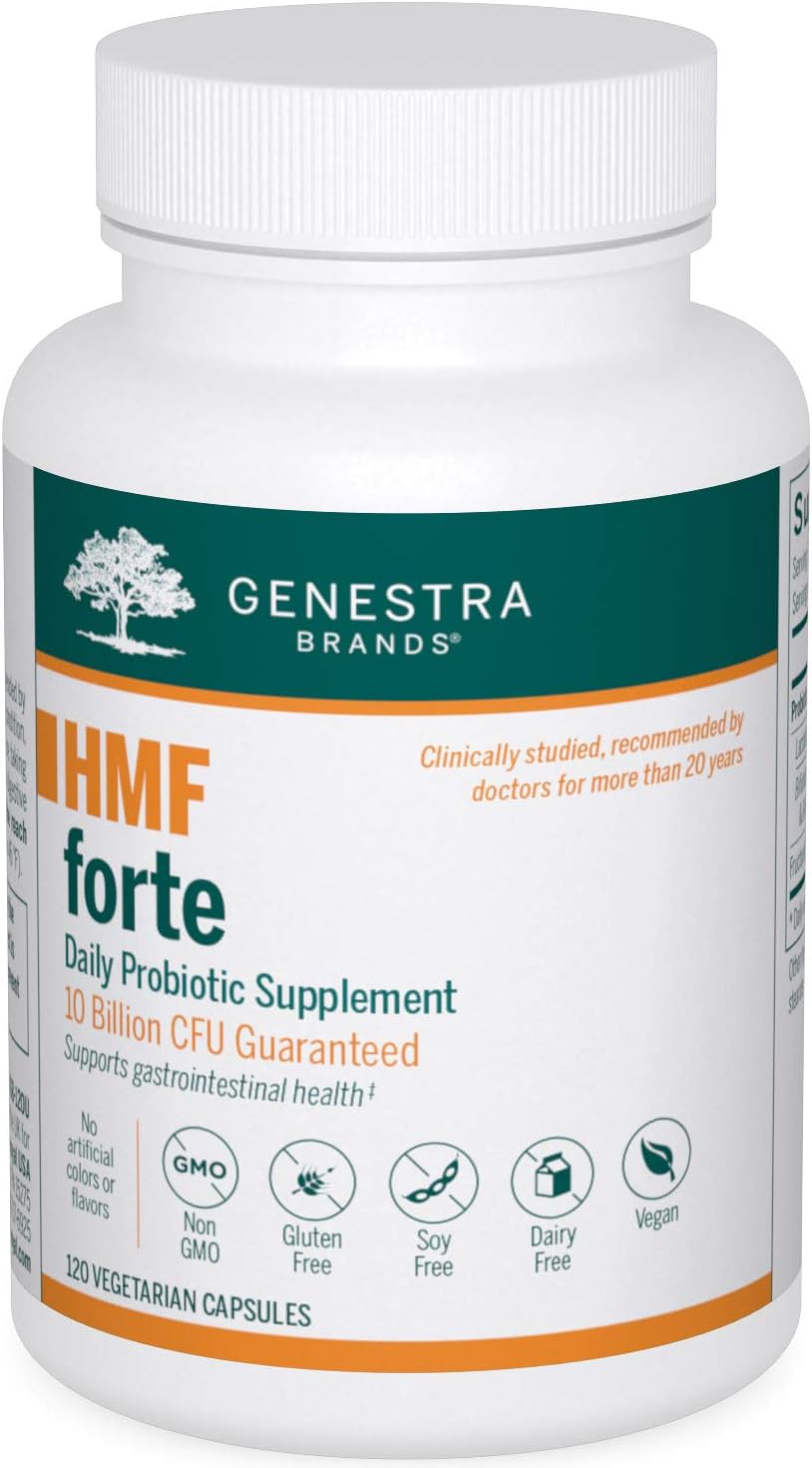 Genestra Brands HMF Forte – Probiótico con 4 Cepas y 10B UFC – 60 Cápsulas