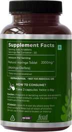 SAPTAMVEDA Comprimidos de Moringa Natural (120 comprimidos) - 500mg cada uno | Multivitamínico natural de hojas de Moringa