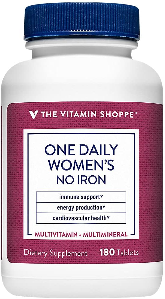Once Daily Women's Multivitamin con Vitamina D3 y Minerales, Sin Hierro – 180 Comprimidos