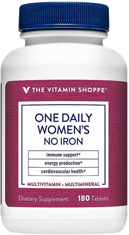 Once Daily Women's Multivitamin con Vitamina D3 y Minerales, Sin Hierro – 180 Comprimidos – Image 1