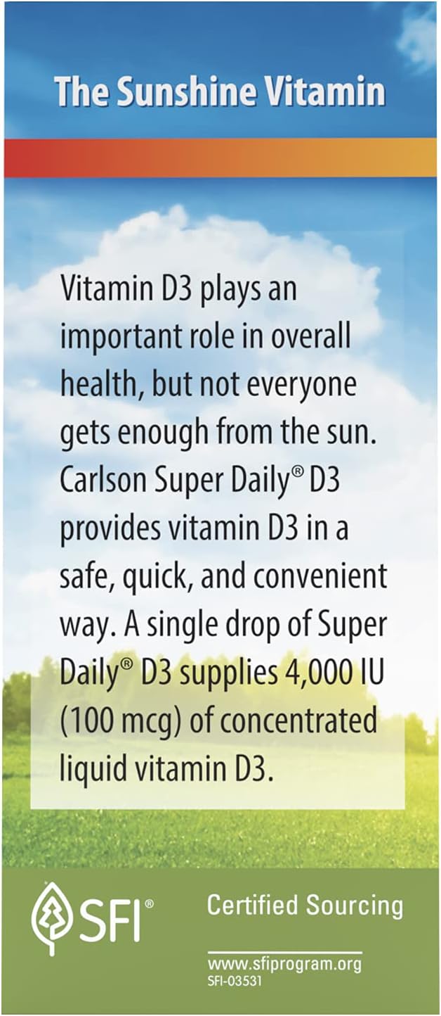 Carlson Super Daily D3 4000 UI (100 mcg) - 365 Gotas