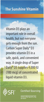 Carlson Super Daily D3 4000 UI (100 mcg) - 365 Gotas