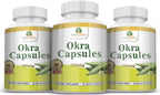 Cápsulas de Okra 750 mg, 180 Cápsulas Vegetales (3 Envases) - Nature Herbal Life