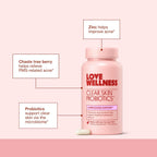 Love Wellness Clear Skin Probiotic – Probiótico para la Piel con Zinc, Bifidobacterium Longum y Extracto de Fruto de Sauzgatillo | 30 Cápsulas