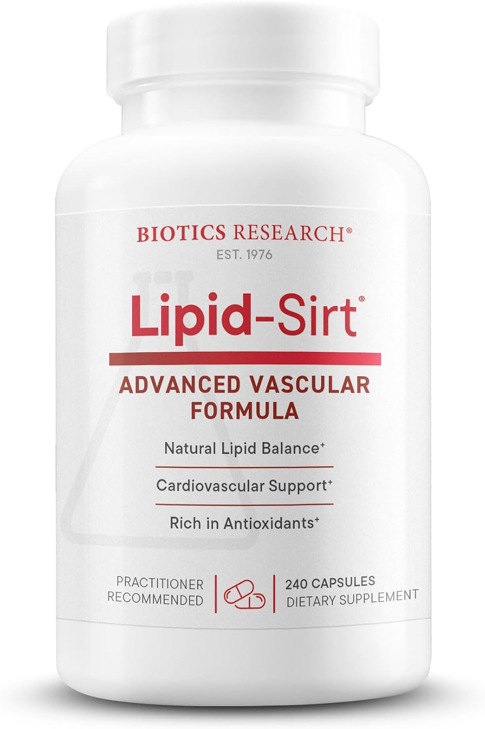 Biotics Research Lipid SIRT - 240 Cápsulas - Apoyo Cardiovascular y Lípidos