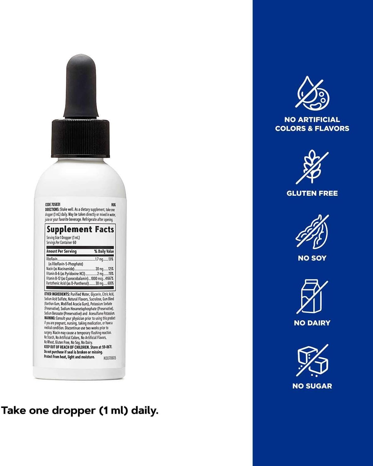 GNC B-Complex Liquid - Complejo B Líquido - 60 Dosis