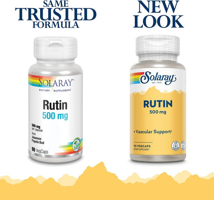 SOLARAY Rutina - 500 mg por ración, Suplemento de Bioflavonoides, Salud Vascular y Circulación - 90 Cápsulas Veganas – Image 2