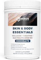 Renue By Science Skin & Body Essentials - Colágeno, Creatina, BCAA y Electrolitos, Sabor Chocolate