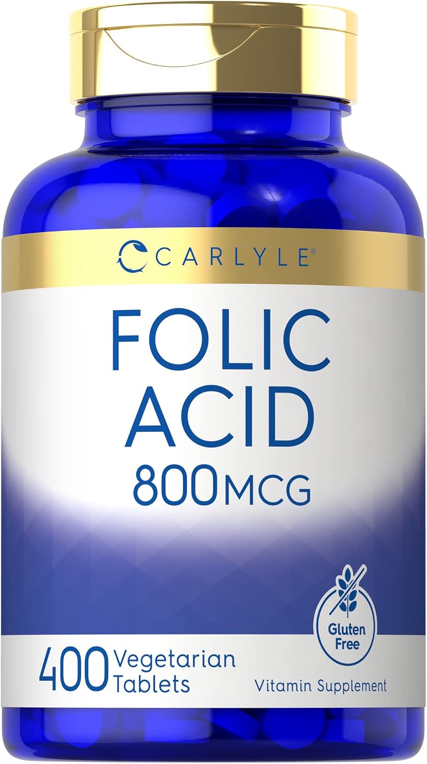 Carlyle Ácido Fólico 800 mcg – 400 Comprimidos Vegetarianos