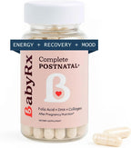 BabyRx Complete Postnatal+ - Vitaminas Postnatales con Omega-3 DHA, EPA, Colágeno, Ácido Fólico y Hierro - 60 Cápsulas (30 Días)