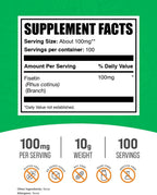 BulkSupplements.com Fisetina en Polvo - Suplemento Nutricional, 100mg por Dosis, 10g