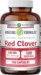 Amazing Formulas Trébol Rojo 430 mg - 180 Cápsulas - Suplemento Alimenticio