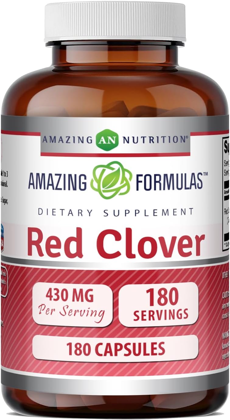 Amazing Formulas Trébol Rojo 430 mg - 180 Cápsulas - Suplemento Alimenticio