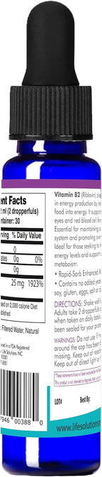 Life Solutions Suplemento de Vitamina B2 (Riboflavina)