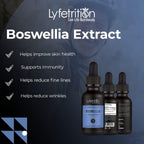 Lyfetrition Boswellia 455 mg - Extracto Líquido 118 ml - 220 Porciones - Alta Absorción - No Modificado Genéticamente - Certificado GMP - Sin Crueldad