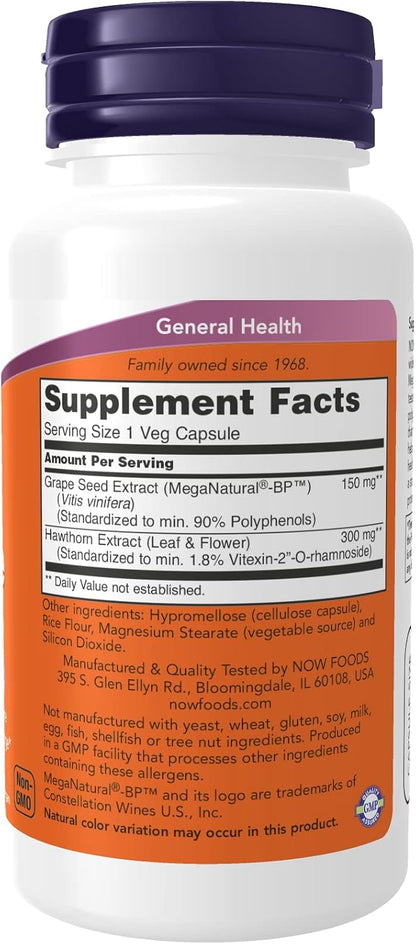 Now Foods Blood Pressure Health 90 Vcaps, 2 Pack – Image 2
