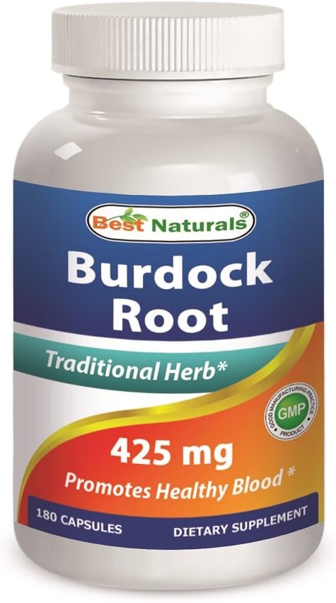 Best Naturals Raíz de Bardana 425 mg - 180 Cápsulas