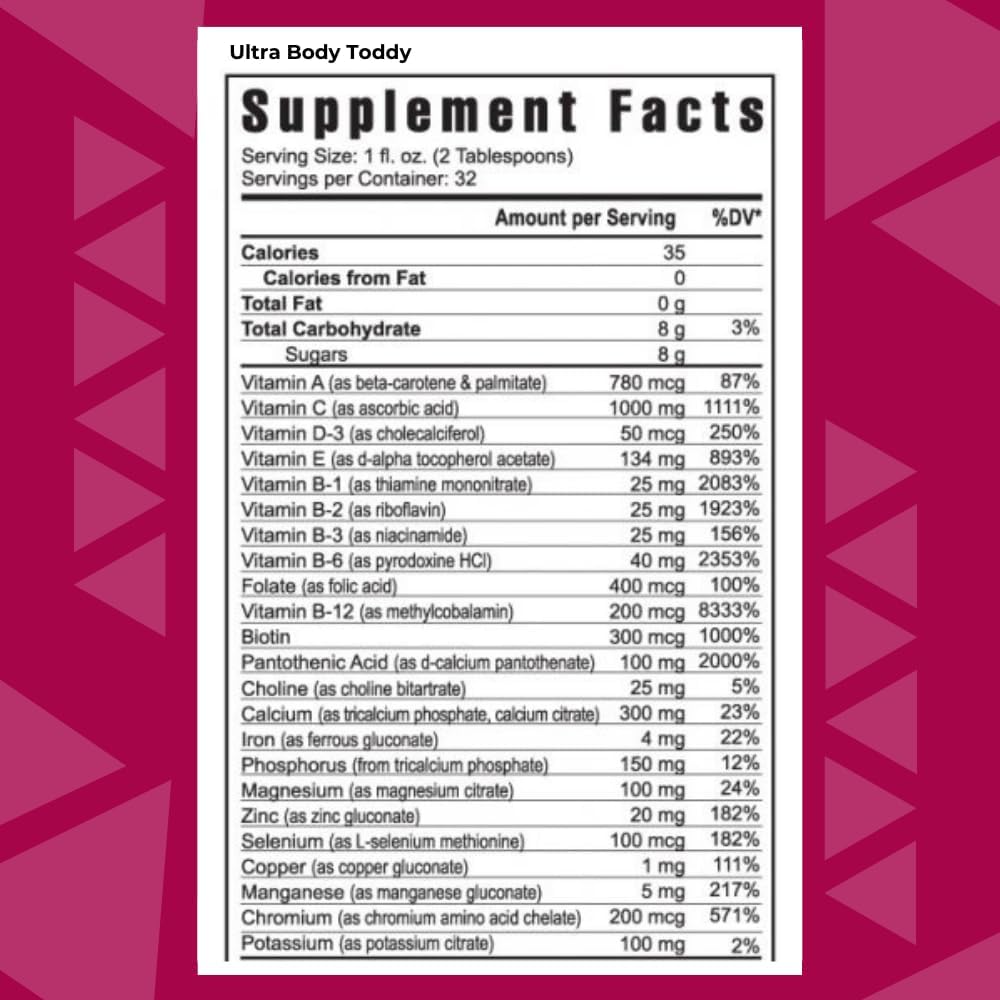 Youngevity Ultra Body Toddy - Complejo Multivitamínico y Mineral con 100+ Nutrientes - 946 ml
