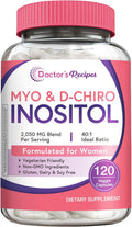Doctor's Recipes Inositol para Mujeres - Myo-Inositol y D-Chiro Inositol 2050mg, 120 Cápsulas Veganas