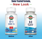 KAL Vitamina D3 1000 UI (25 mcg) – 100 Cápsulas Blandas