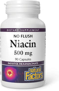 Natural Factors No Flush Niacin 500 mg, 90 Comprimidos