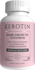 Kerotin Vitaminas para el Cabello con Biotina, Saw Palmetto y Vitamina D3 - 60 Cápsulas