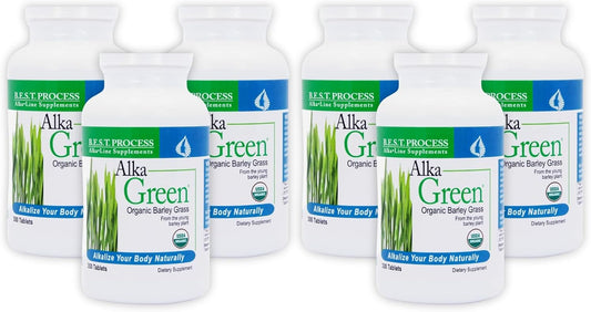 AlkaGreen Tablets 6 Unidades - Suplemento Alcalino de Cebada Orgánica
