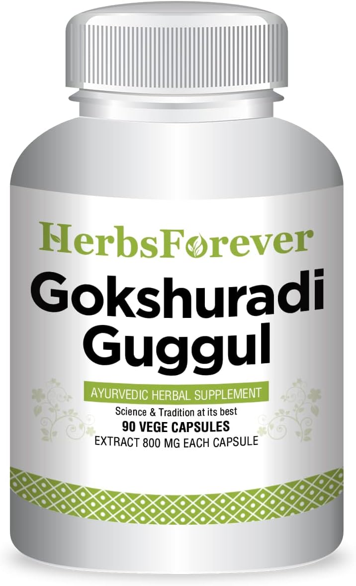 Herbsforever Gokshuradi Guggul - 90 Cápsulas Vegetales - 800 mg