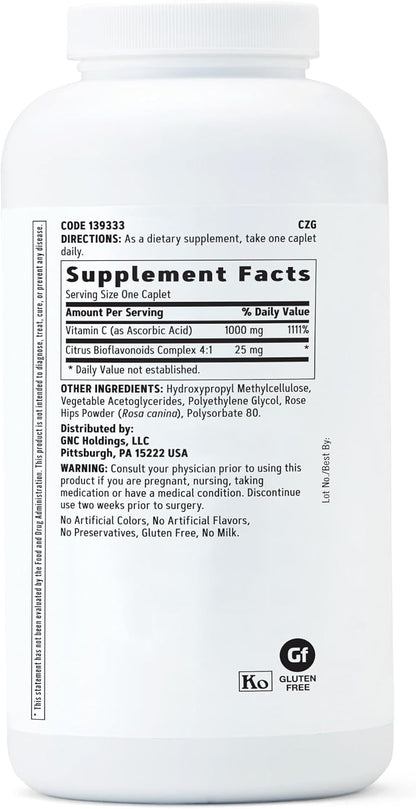 GNC Vitamina C 1000 mg Liberación Prolongada con Bioflavonoides - 360 Comprimidos Vegetarianos – Image 2