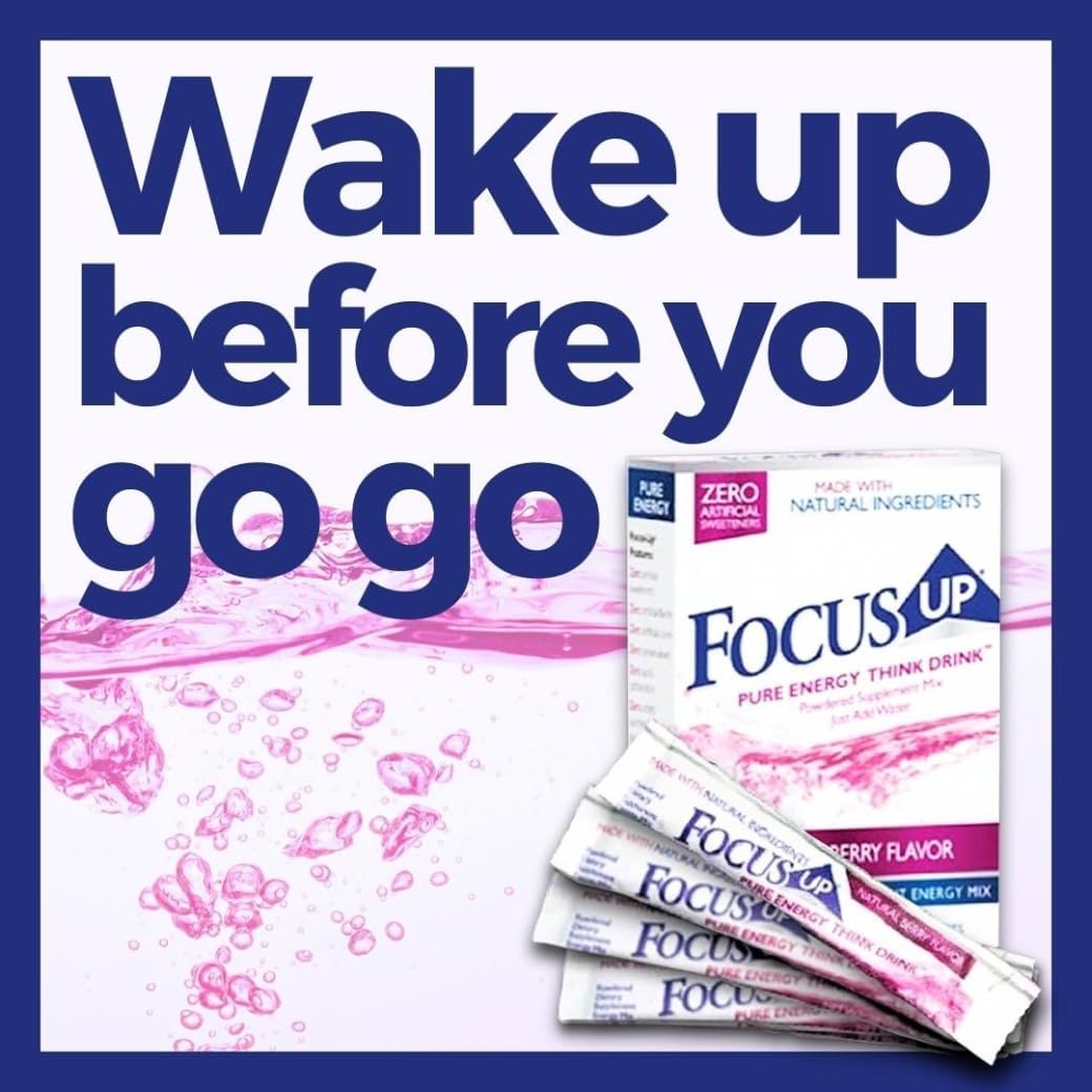 FocusUP Think Drink – Suplemento Natural para la Energía y Concentración, 12 Sticks