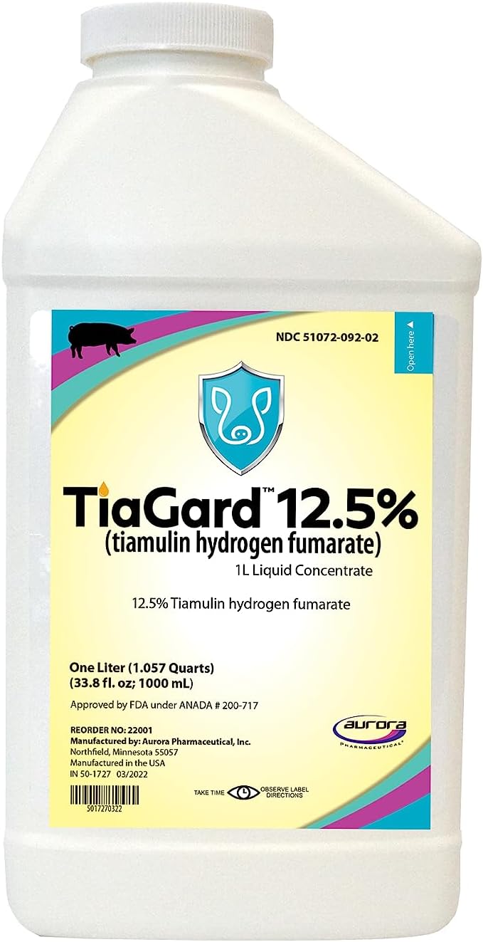 Aurora TiaGard 12.5% Concentrado Líquido, Genérico para Denagard, 1L