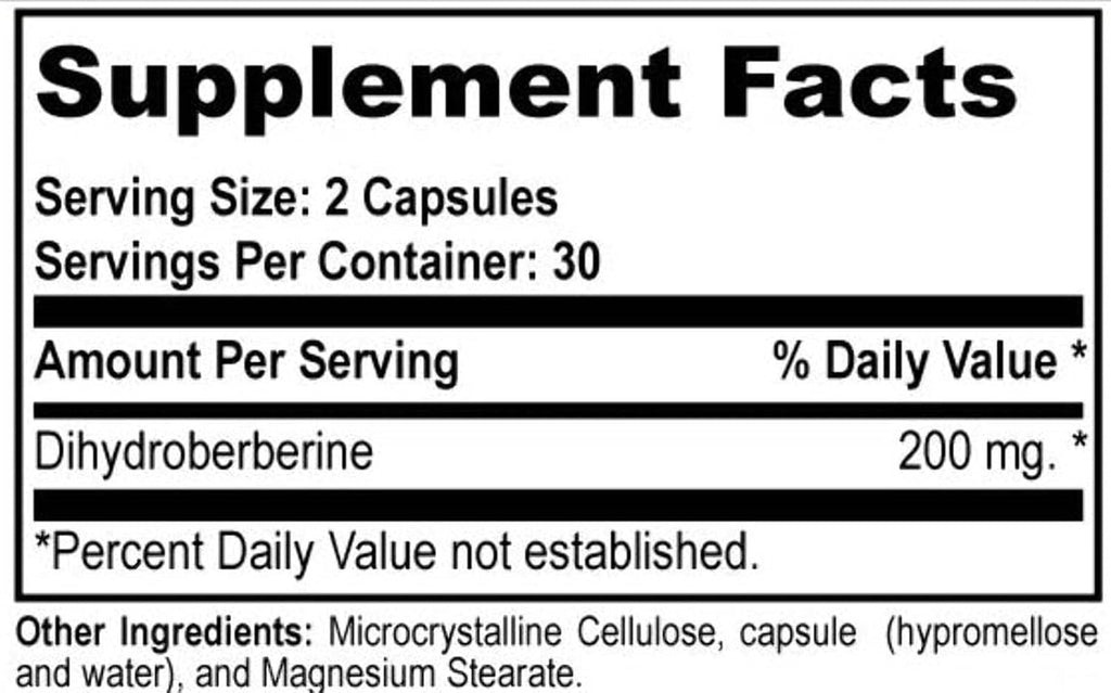 Planet Source Dihydroberberine (Glucovantage) 200 mg 60 Cápsulas