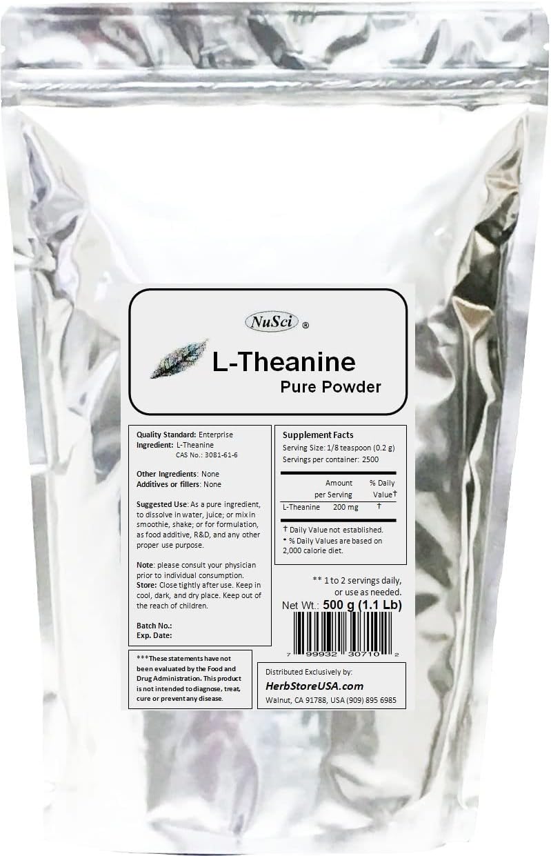 NuSci L-Teanina Pura en Polvo (227 g)