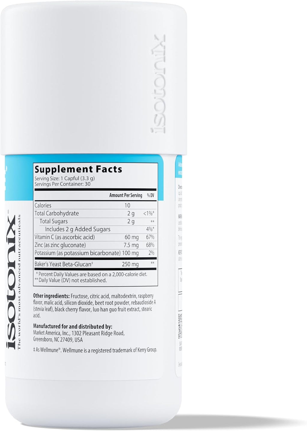 Isotonix Immune - Complemento alimenticio con Wellmune, 30 sobres