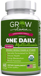 grow vitamin Multivitamínico Diario para Mujeres - 24 Vitaminas y Minerales - 60 Cápsulas - 2 Meses de Suministro