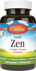 Carlson Totally Zen: GABA, L-Theanina y Vitaminas B - 120 Cápsulas