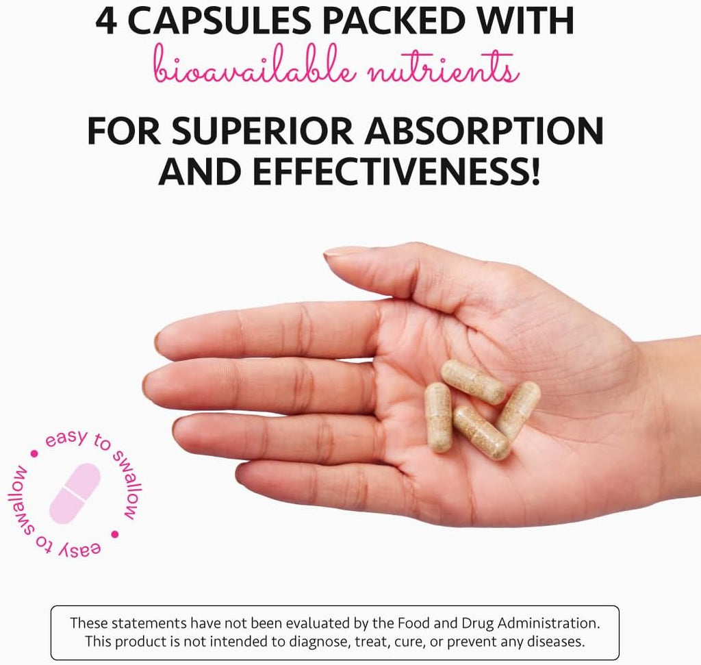Vitaminas Prenatales Ayurvédicas Elite con Folato, Colina, Hierro y Yodo - Freshly Moms