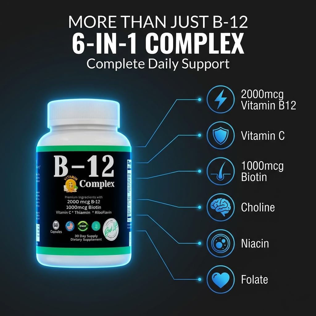 THIS LITTLE HOUSE OF MINE B-12 Vitamin Complex, 2000mcg B-12 con Vitamina C