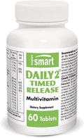 SuperSmart Daily 2 Timed Release - Complejo Multivitamínico Avanzado 32 en 1 - 60 Comprimidos