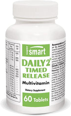 SuperSmart Daily 2 Timed Release - Complejo Multivitamínico Avanzado 32 en 1 - 60 Comprimidos