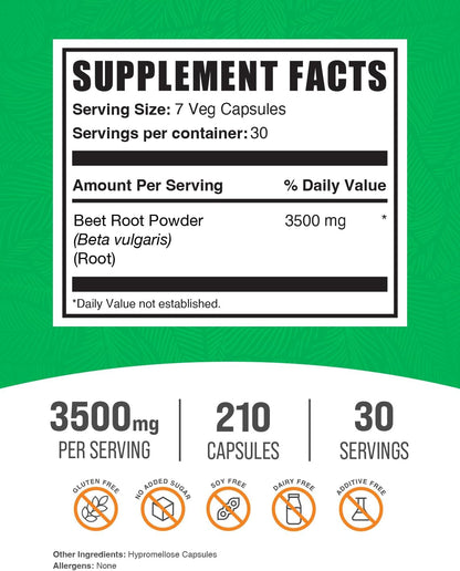 Cápsulas de Raíz de Remolacha - BulkSupplements.com – Image 2